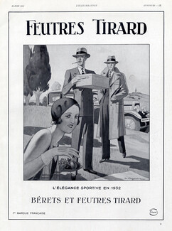 Tirard (Hats) 1932 Béret et Feutres, Elégance Sportive, Cazenove