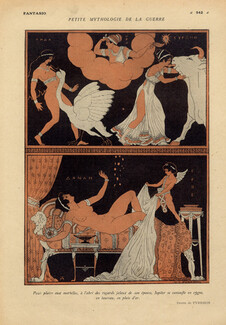 Pyrrhon 1918 Mythologie de la Guerre, Jupiter, Swan, Classical Antiquity