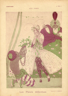 Fabius Lorenzi 1918 Aux Indes, Persan Costumes Arabic