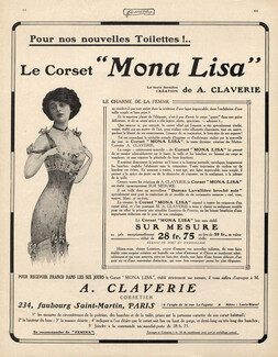 Claverie (Lingerie) 1911 "Mona Lisa"