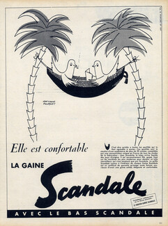 Scandale (Lingerie) 1955 Jean Claude Fournet, Bird, Hammock