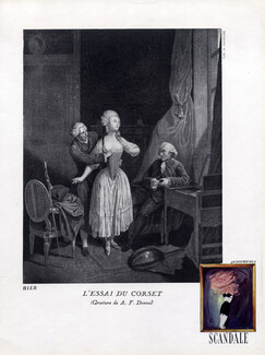 Scandale (Lingerie) 1946 "L'Essai du Corset" A. F. Dennel