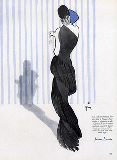 Jeanne Lanvin 1947 Evening Gown, René Gruau