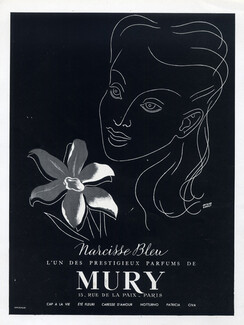 Mury (Perfumes) 1946 Narcisse Bleu, Jacques Bidault