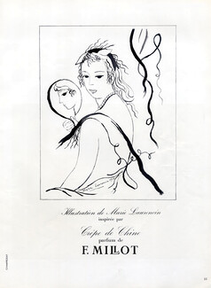 Millot (Perfumes) 1951 "Crêpe de Chine" Marie Laurencin
