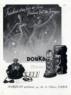 Marquay (Perfumes) 1949 Douka African Art, L'elu, Van Couaert
