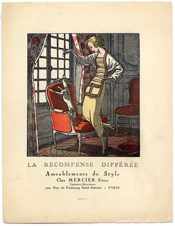 Mercier Frères (Decorative Arts) 1920 Pierre Brissaud, Gazette du Bon Ton