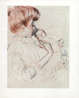 Paul Helleu 1906 Illustration de Chansons Simplettes par Lucie Felix-Faure-Goyau, Children