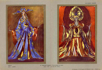 Chéruit 1921 "Sin" Fernande Cabanel "L'Impératrice de Chine",Theatre Costume, Jean-Gabriel Domergue
