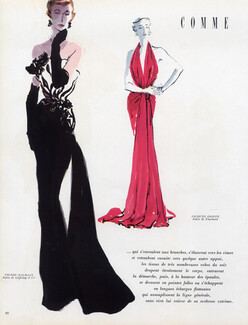 Pierre Balmain & Jacques Griffe 1949 Evening Gown, Pierre Simon