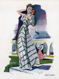 Jean Patou 1946 Summer Dress, André Delfau