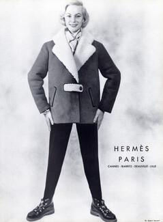 Hermès (Sportswear) 1957 Winter Sport Coat, Fashion Photography