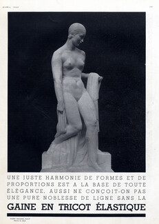 Pierre Traverse 1933 Sculpture Nude Art Deco Style