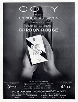 Coty (Cosmetics) 1935 Cordon Rouge
