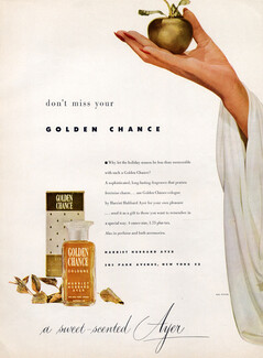 Harriet Hubbard Ayer (Perfumes) 1951 Golden Chance