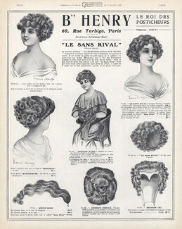 Henry (Hairstyle) 1910 Hairpieces,Postiches, Francis Durelle