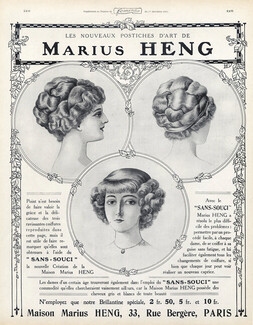 Marius Heng (Hairstyle) 1910 Hairpieces,Postiches