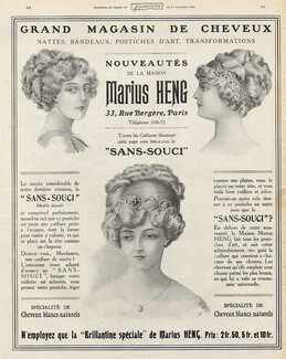 Marius Heng (Hairstyle) 1910 Hairpieces,Postiches