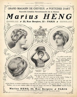Marius Heng (Hairstyle) 1909 Hairpieces,Postiches