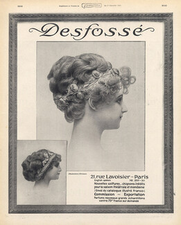 Desfossé (Hairstyle) 1910 Hairpieces,Postiches, Ehrmann