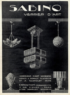 Sabino (Decorative Arts) 1927 Glassware