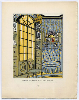 Gazette du Bon Ton 1914 Wallpaper Abel Hermant Office, Drawing Marliave