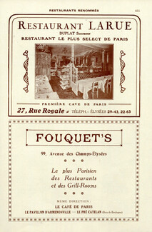 Restaurant Larue & Fouquet's 1927