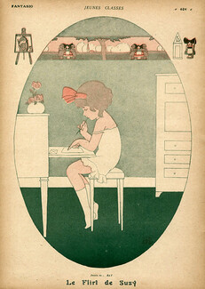 Le Flirt de Suzy, 1917 - Little Girl Playing War Godmother, Jean Ray