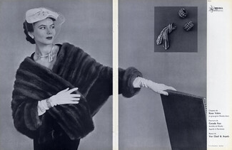 Van Cleef & Arpels (Jewels) 1953 Necklace Bracelet Clip Earrings Fur Cape
