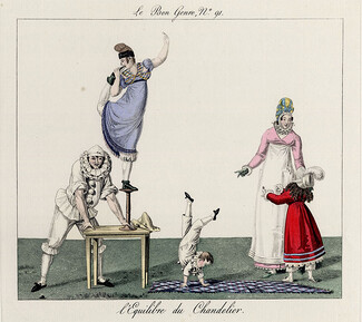 Le Bon Genre 1816-1931 L'Equilibre du Chandelier Pierrot Circus Equilibrist