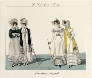 Le Bon Genre 1819-1931 L'Emprunt Mutuel Elegants 19th Century Costumes