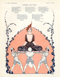 Armand Vallee 1915 "Galette des Rois" Twelfth Night Cake, Sexy Girl