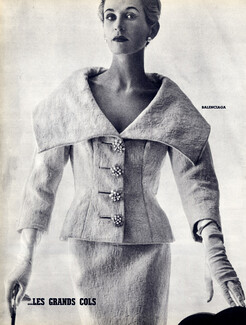 Balenciaga 1954 Summer Fashion Les Grands Cols
