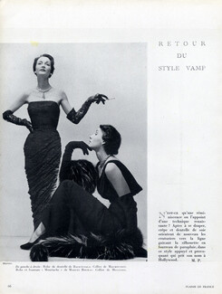 Balenciaga 1950 Lace Dress Marcel Rochas Dress and Fur Photo Meerson