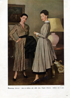Balenciaga & Paquin 1948 Taffetas Dresses, Staron