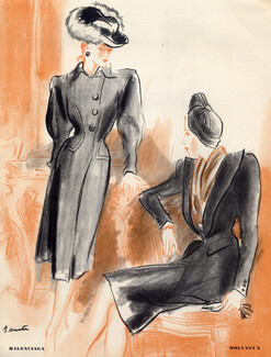 Balenciaga & Molyneux 1942 Coats, Benito