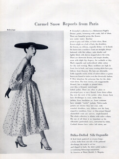 Balenciaga 1954 Summer Dress, Louise Dahl-Wolfe, Fashion Photography, Texte Carmel Snow