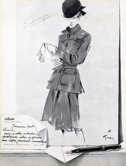 Balenciaga 1945 Sport Suit René Gruau