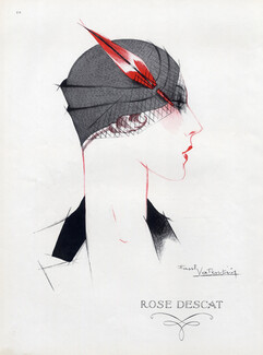 Rose Descat (Millinery) 1932 Paul Valentin Hats