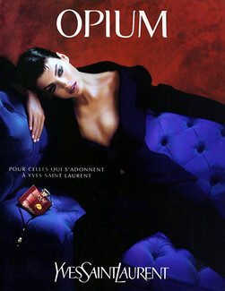 Yves Saint-Laurent (Perfumes) 1997 Opium, Mondino Linda Evangelista