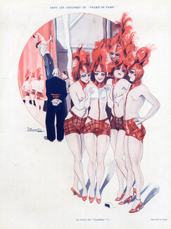 Cuesta 1927 Chorus Girls Music-Hall Costume Topless