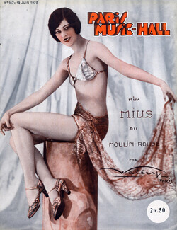 Paris Music-Hall 1928 Miss Mills Chorus Girl Moulin Rouge
