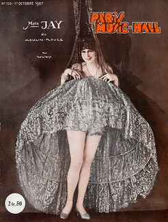 Paris Music-Hall 1927 Miss Jay Chorus Girl Costume Moulin Rouge