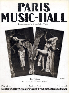 Paris Music-Hall 1925 Tera Guinoh Chorus Girl Topless Folies Bergère