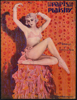 Paris Plaisirs 1927 Miss Dargyle Chorus Girl Music-Hall Costume Casino de Paris