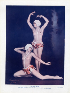 Irvin Soeurs 1927 Erotic Dancers Photo Schneider