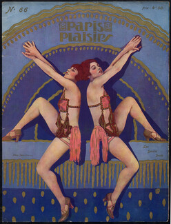 Paris Plaisirs 1927 Irvin Soeurs Sexy Dancers Music-Hall Costume Chorus Girl