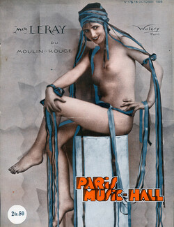 Paris Music-Hall 1928 Miss Leray Chorus Girl Nude Moulin Rouge