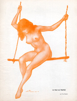 Van Hamme 1953 Trapeze Artist Nude