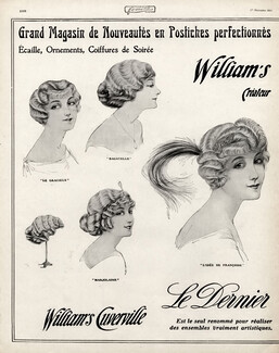 William's Cuverville ( Hairstyle) 1912 Hairpieces